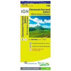 Mapa IGN 148 - Clermont-Ferrand, Salers, PNR Des Volcans D'Auvergne