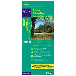 Mapa IGN Diois Devoluy Haute Vallee De La Drôme