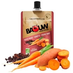 Puré Baouw Compotes Energétiques Bio 90g Patate Douce - Carotte - Poivre Timut