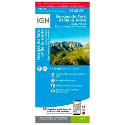 Mapa IGN 2640OTR Gorges Du Tarn Et La Jonte, Causse Méjan, Parc National Des Cévennes - Résistante