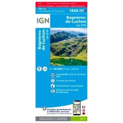 Mapa IGN 1848OTR Bagnère-de-Luchon, Lac D'Oô - Résistante